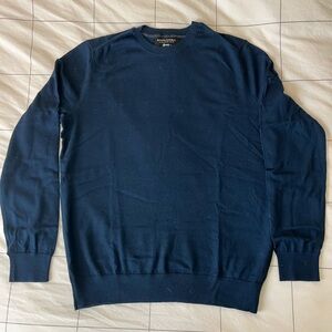 Banana Republic Italian Merino Crewneck Sweater (Size: L; Color: Cobalt Blue)